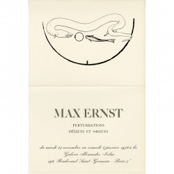 carton d'invitation pour l'exposition de Max Ernst, Galerie Alexandre Iolas, 1973-1974