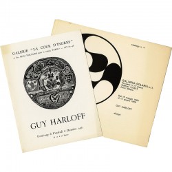 Guy Harloff, lot de 2 invitations, 1961-1968