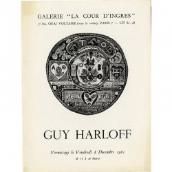 exposition Guy Harloff, à la Galerie La Cour d'Ingres (Paris), le 8 décembre 1961