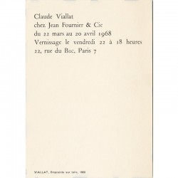 vernissage exposition Claude Viallat, Jean Fournier & Cie, à Paris, le vendredi 22 mars 1968