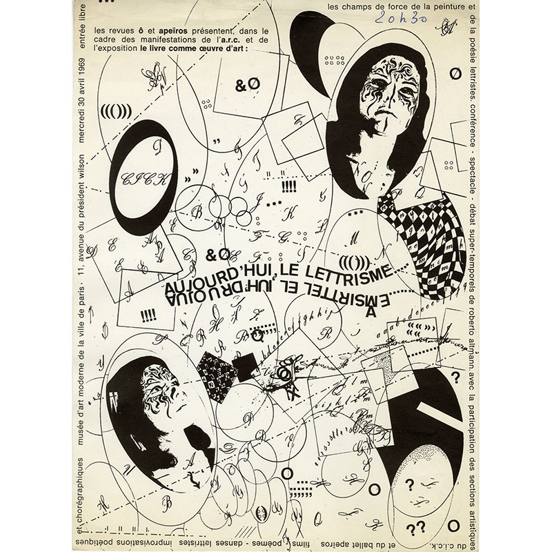 Roberto Altmann, Aujourd'hui le Lettrisme", Musée d'Art moderne de la Ville de Paris,1969