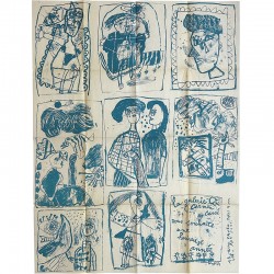 Carte de vœux de la galerie Carmen Cassé (Paris) pour l'année 1969