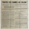 tract "Toutes ces dames au salon"signépar l'Internationale lettriste et la revue belge "Les Lèvres nues", juin 1956