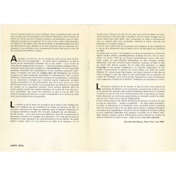catalogue et prospectus de de Larry Bell, textes d'Annette Michelson et Raphaël Sorin, 1967