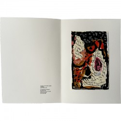 Jean Raine, peintures-mots, lithographie sur vélin de Rives, URDLA, 1999