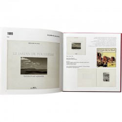 Plossu, double page sur le Jardin de Poussière dans "D'un livre à l'autre"