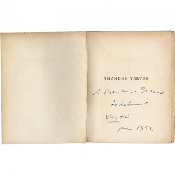 "Amandes vertes", exemplaire dédicacé par Vertès en page de faux titre