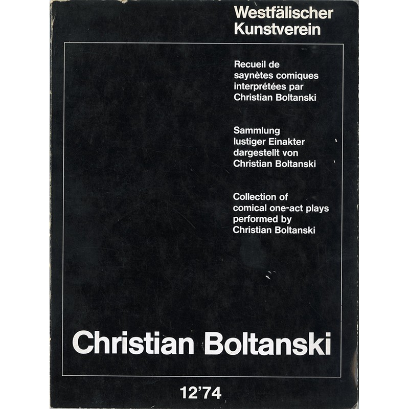 Christian Boltanski, recueil de saynètes comiques, Westfälischer Kustverein, Münster, 1974