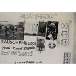 carton d'invitation au vernissage "Robert Rauschenberg : Hoarfrost", Ileana Sonnabend, 1975