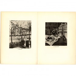 9 planches de reproductions d'œuvres de Cézanne