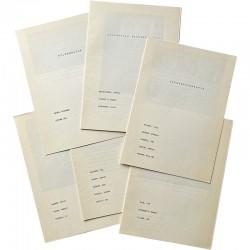 Vito Acconci, Mel Bochner, Marcel Broodthaers, Stanley Brouwn, Daniel Buren, Christo