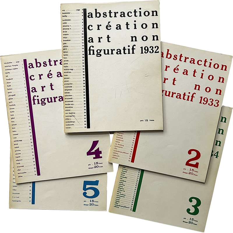 reprint de la collection complète de 5 numéros de la revue : Abstraction, création, art non figuratif