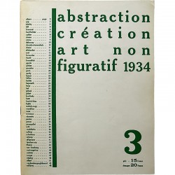 n° 3 de la revue "Abstraction, création, art non figuratif", 1934