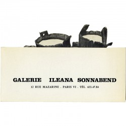 carton de la Galerie Sonnabend pour l'exposition de Piero Gilardi, en janvier 1967