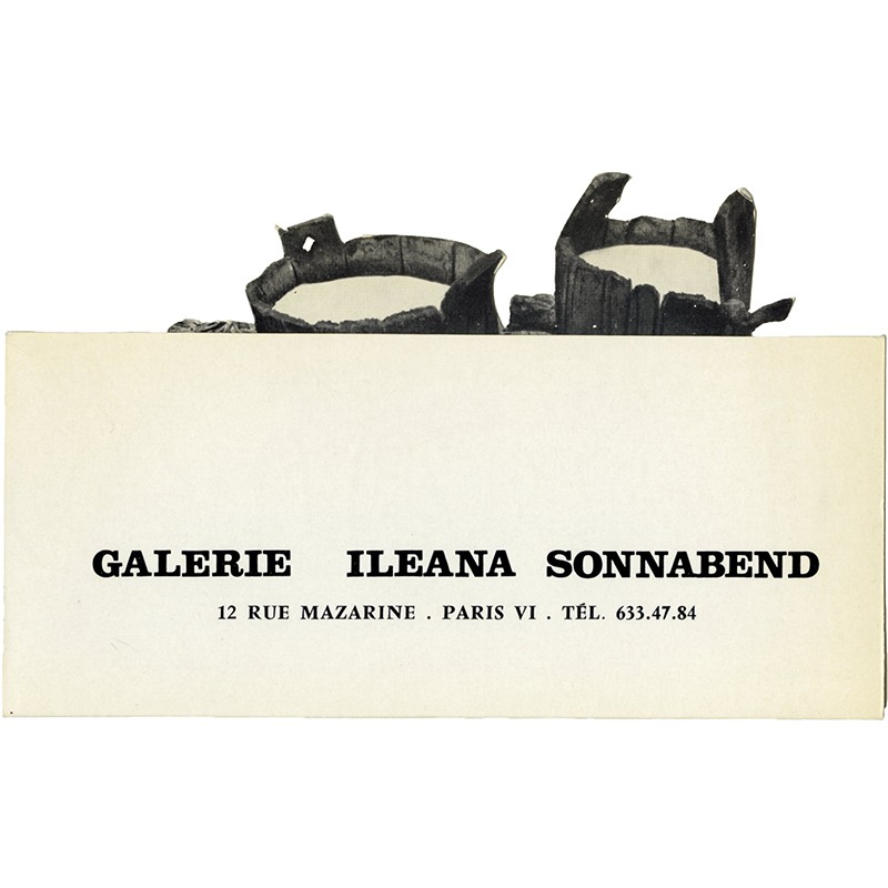 carton de la Galerie Sonnabend pour l'exposition de Piero Gilardi, en janvier 1967