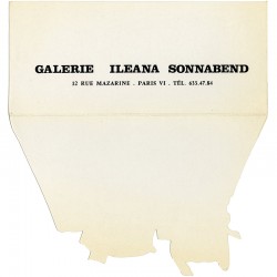 carton d'invitation (avec découpe) à l'exposition de Piero Gilardi, Galerie Ileana Sonnabend, 1967