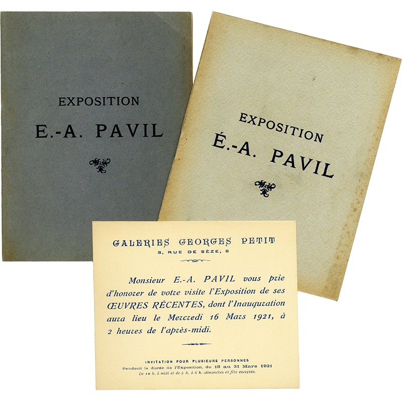 lot Elie-Anatole Pavil, Montmartre, galerie Georges Petit, 1921-1924