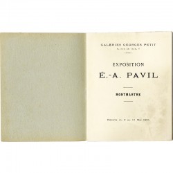 l'exposition d'Élie-Anatole Pavil "Montmartre" à la galerie Georges Petit, à Paris, texte de J.-H. Rosny, 1924