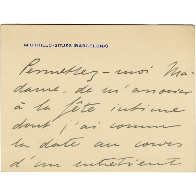 Miquel Utrillo, correspondance, 1938
