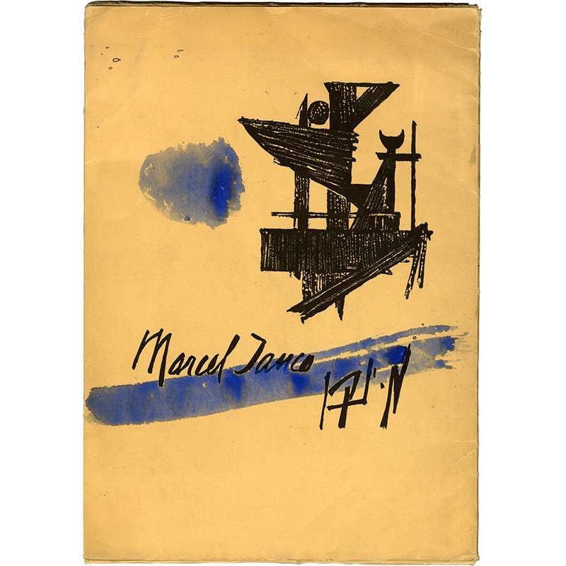 Marcel Janco, portfolio rehaussé à la gouache bleue, ca 1967
