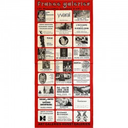 affiche annonçant les expositions des galeries parisiennes, janvier 1973