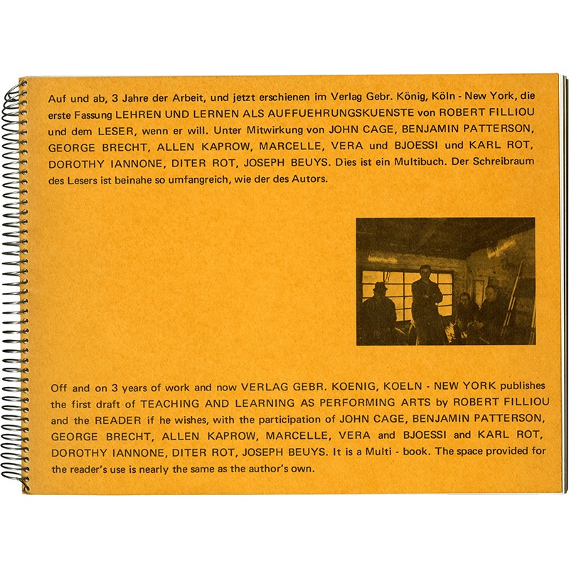 Robert Filliou, Teaching and Learning as Performing Arts, 1970