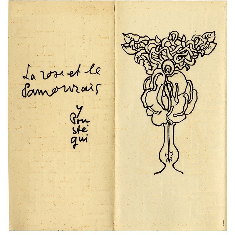 carte de vœux en forme de leporello de Jean Ipousteguy pour l'année 1964