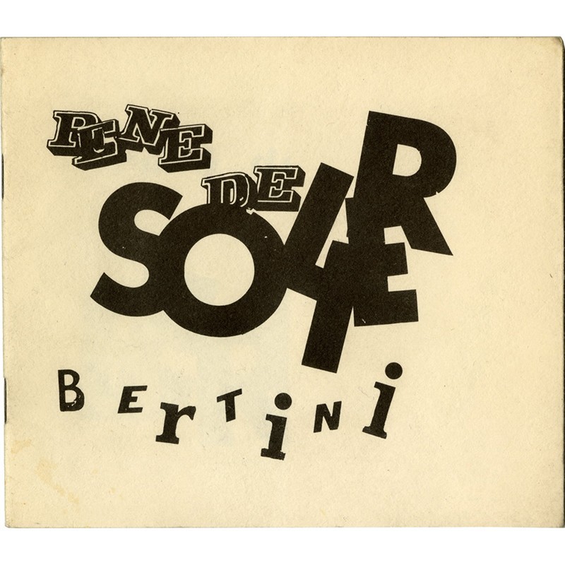 plaquette sur Gianni Bertini, en l'honneur de son exposition au Palais des Beaux-Arts de Bruxelles, le 18 mai 1963