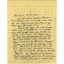 lettre de Gian Francesco Malipiero – compositeur et musicologue italien – à Gérard Gaussen, consul à Venise, en décembre 1957