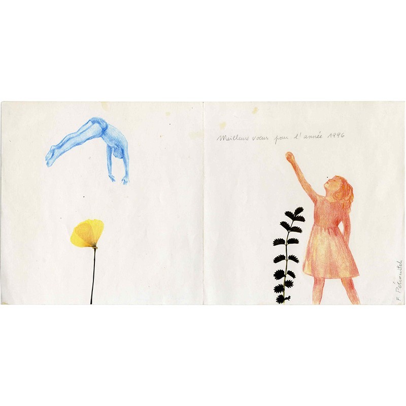 Françoise Pétrovitch, carte de vœux, 1996