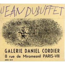 Jean Dubuffet, As-tu cueilli la fleur de barbe, 1960 (invitation)