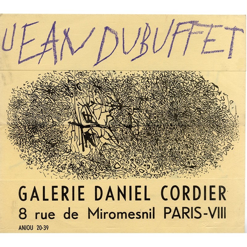 Jean Dubuffet, As-tu cueilli la fleur de barbe, 1960 (invitation)