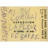 invitation à l'exposition de Jean Dubuffet "As-tu cueilli la fleur de Barbe" à la galerie Daniel Cordier, à Paris, 1960