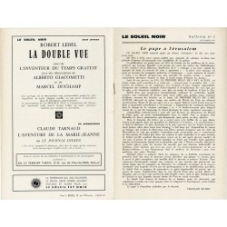 Bulletin Le Soleil Noir n°1, sur Jean-Pierre Duprey, articles de A. Pieyre de Mandiargues, JL Bedouin, E. Jaguer, C. Tarnaud