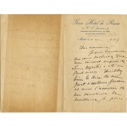 correspondance de « la Cigale nationale », Eugénie Buffet, chanteuse française de music-hall, 1917