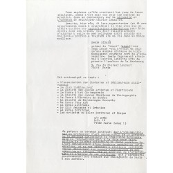 Maurice Lemaître, réintégration à la Sorbonne, tract signé de Denis Bidabé, ca 1978
