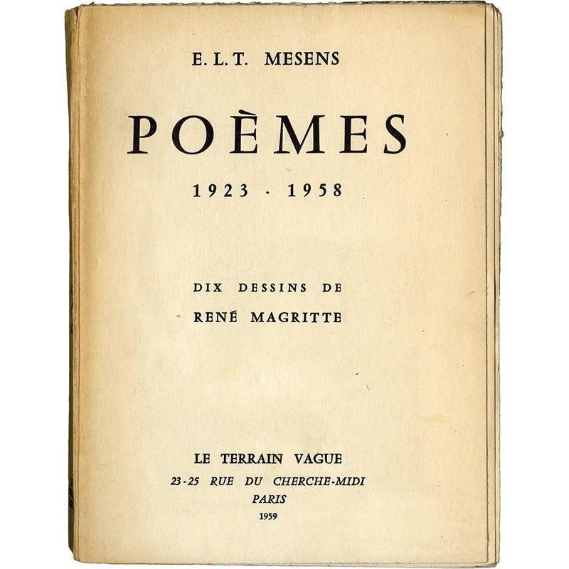Poèmes 1923-1958, E.L.T. Mesens, René Magritte, 1959