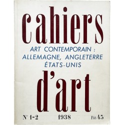 Les Cahiers d'art, n°1-2, 1938