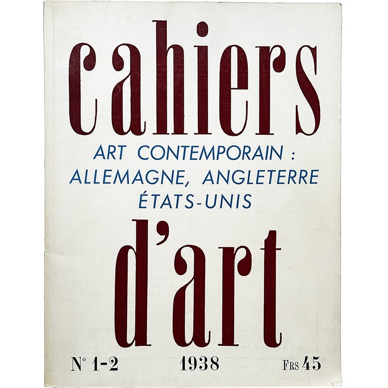 Les Cahiers d'art, n°1-2, 1938