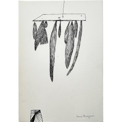 lithographie de Louise Bourgeois accompagnant le catalogue de son exposition chez Maeght, 1985