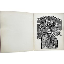 illustration à partir de dessins originaux de Corneille, pour le catalogue de a galerie Ariel, 1970