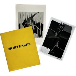 catalogue Richard Mortensen + photo d'œuvres, galerie Denise René, à Paris, 1956