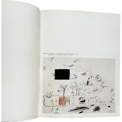 dessin à la craie grasse et au feutre de Cy Twombly, catalogue de l'ARC, 1976