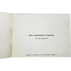 plaquette/catalogue de l'exposition de Jean-Michel Sanejouand à la galerie Yvon Lambert, en avril 1968