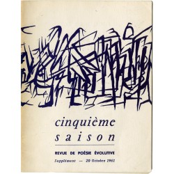 revue Cinquième saison, revue de poésie évolutive, 1961, rédaction en chef Henri Chopin
