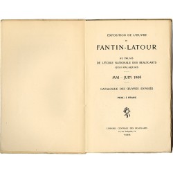 catalogue des œuvres dans l'exposition d'Henri Fantin-Latour au Palais de l'École nationale des beaux-arts, 1906