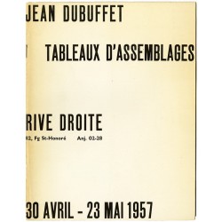 plaquette/catalogue de l'exposition de Dubuffet "Tableaux d'assemblages", galerie Rive droite, 1957