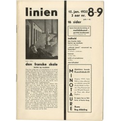 numéro 8-9 de la revue surréaliste danoise "Linien", Eiler Bille, Vilhelm Bjerke-Petersen et Richard S. Mortensen, 1935