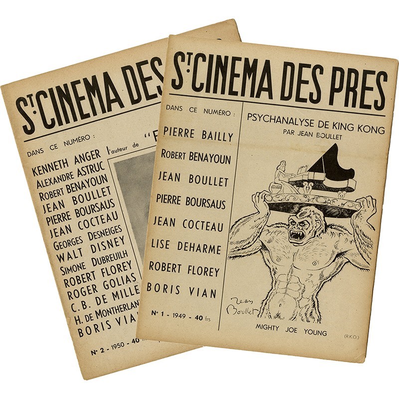 Revue St Cinéma des Prés, n°1 et n°2, 1949, 1950, dirigée par Pierre Bailly et éditée par le Minotaure, Paris