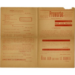 Proverbe : Isadora Duncan, Paul Dermée, Jean Cocteau, Tristan Tzara, Jacques-Emile Blanche, Philippe Soupault